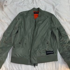 Green Calvin Klein Bomber